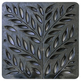 NDS Square Decorative Botanical Grate for 12" Basin - Black (Each) 1218