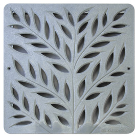 NDS Square Decorative Botanical Grate for 12" Basin - Gray (Each) 1218GY