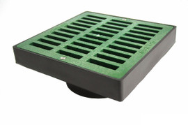 NDS  6" x 6" x 4" Square Grate & Adapter - Green 641