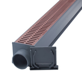 NDS Mini Channel Drain Kit (Brick Red) 500 551