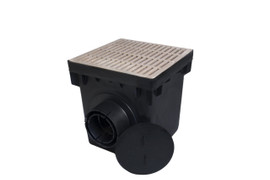 NDS 12" Three Hole Catch Basin Kit w/ Sand Grate