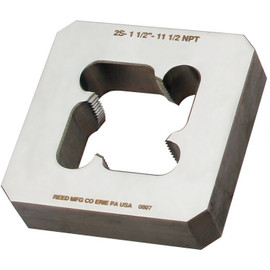 Reed 2SP12 1/2" NPT Steel / Stainless Steel 4" x 4" Block Die 05524