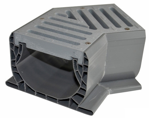 NDS Spee-D Channel Drain 45 w/ Gray Grate 2301