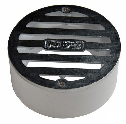 NDS  3" Round Satin Chrome Grate w/PVC Collar 915SC