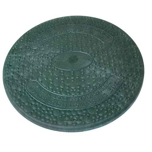 18" Structural Foam Solid Septic Riser Cover (Green)