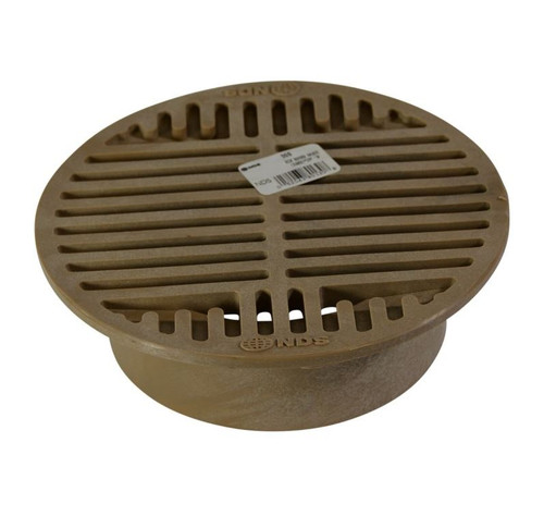 NDS  8" Round Grate for 6" Pipe or Basin - Sand (Each) 30S