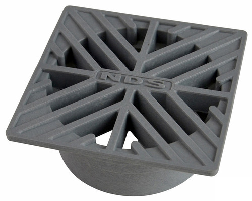 NDS  4" Square Grate - Gray (Each) 03