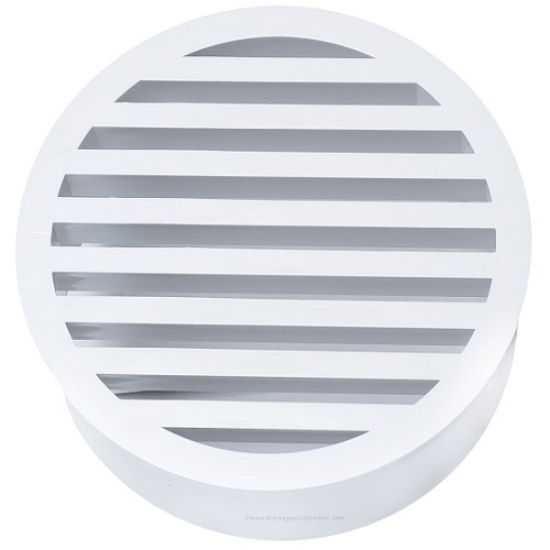 8" PVC SDR35 Drain Grate (Sp) (White)