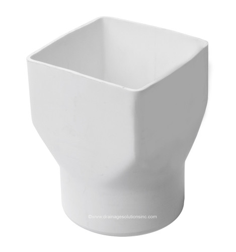 PVC 4" x 4" x 4" IPS Downspout Adapter (Centered) (DS x Spigot)
