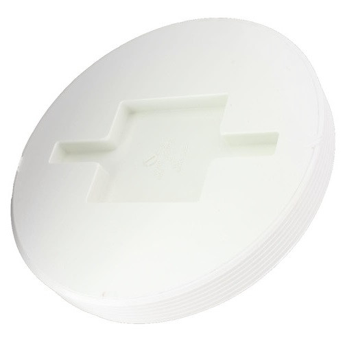6" PVC Cleanout Countersunk Plug (MPT)