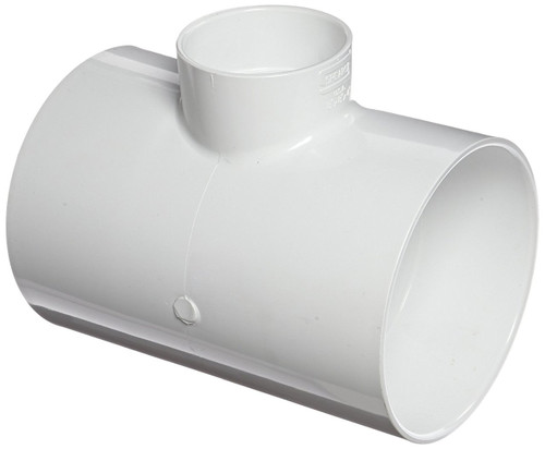 8" x 8" x 4" PVC DWV Vent Tee (S x S x S)