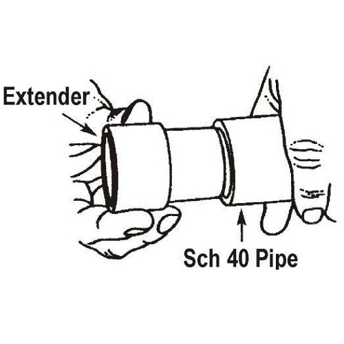 2" PVC Schedule 40 Pipe Extender Repair Fitting