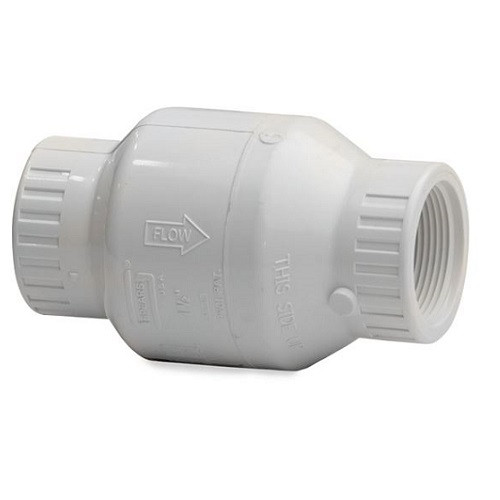 White PVC 2 " Swing Check Valve (FPT x FPT)