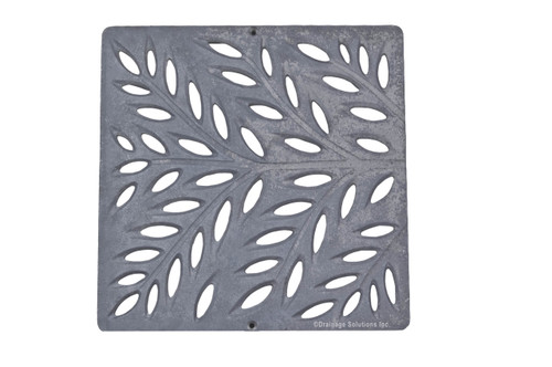 NDS Square Decorative Botanical Cast Iron Grate for 12" Basin 1218CI