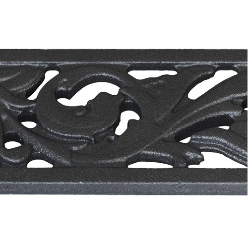 Iron Age Raw Cast Iron Mini Channel Acanthus Grate