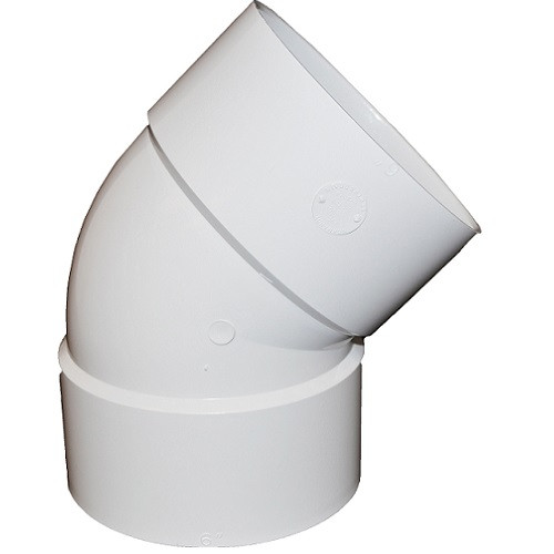 10" PVC SDR35 Solvent Weld 45 (1/8) (S x S)