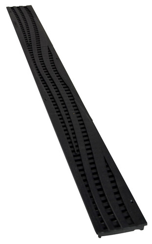NDS Mini Channel Decorative Wave Grate - Black (Box of 16)