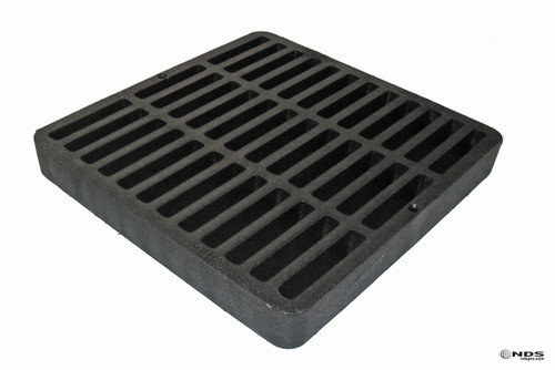 NDS Square Plastic Grate for 9" Basin - Black (Box of 8)