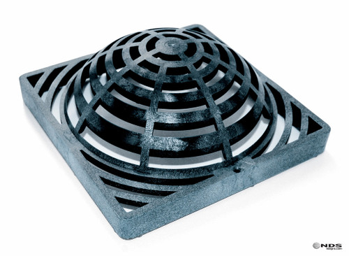 NDS Square Plastic Atrium Grate for 9" Basin - Black (Box of 6)