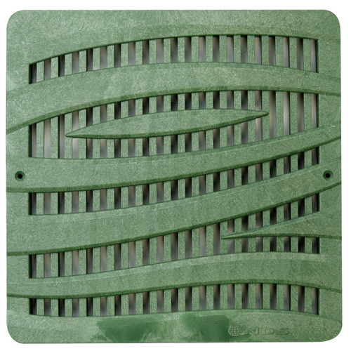 NDS Square Decorative Wave Grate for 12" Basin - Green (Box of 8)