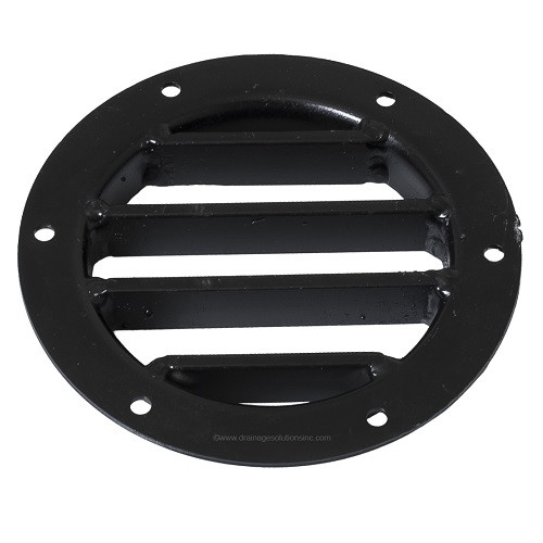 4" Round  Steel Grate (Black)