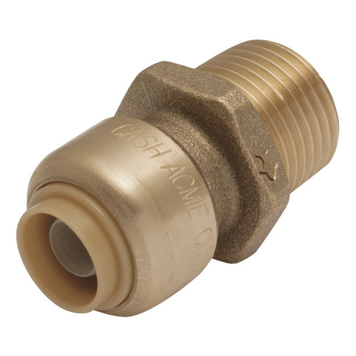 SharkBite 1/2" Brass Push-Fit x MPT Adapter (Lead Free)