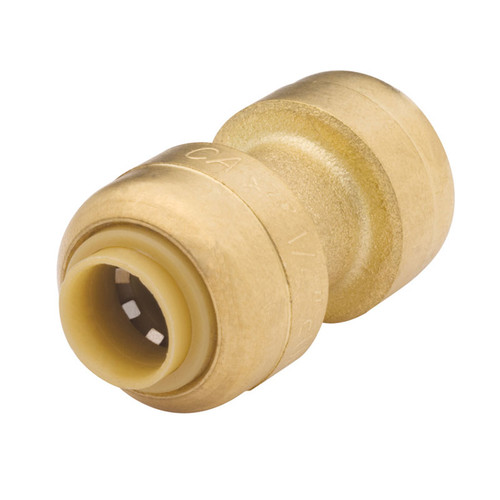 SharkBite 1/2" Brass Push-Fit Coupling (Lead Free)