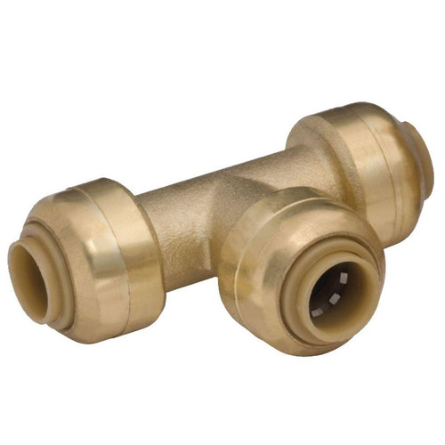 SharkBite 1/2" Brass Push-Fit Tee (Lead Free)