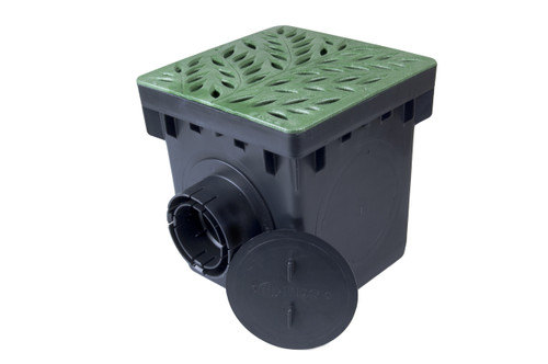 NDS 12" Catch Basin Kit w/ Green Decorative Botanical Grate