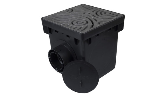 12" Catch Basin Kit w/ Cast Iron Decorative Oblio Grate