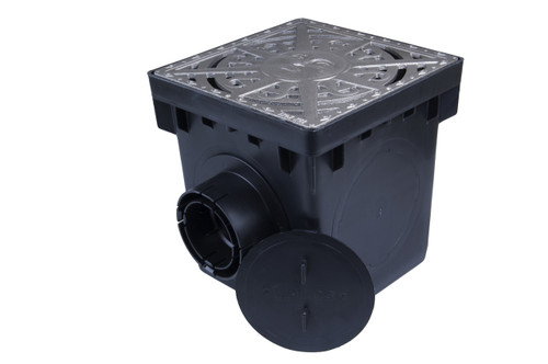 12" Catch Basin Kit w/ Cast Iron Decorative Sun Drain Grate