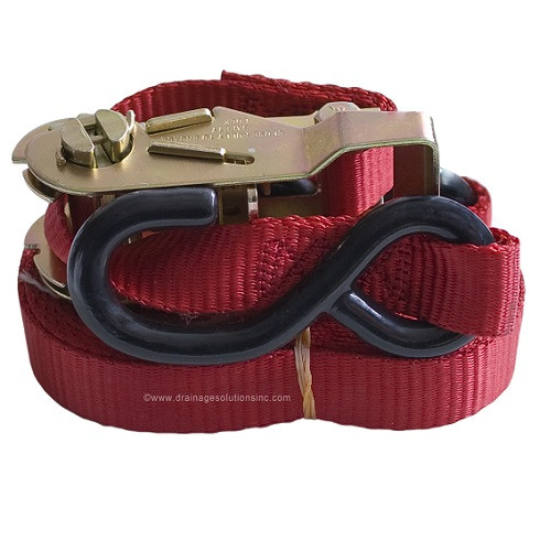 1" x 16' Vinyl S Hook Ratchet Strap (1,000 lb. / 3,0000 lb.)