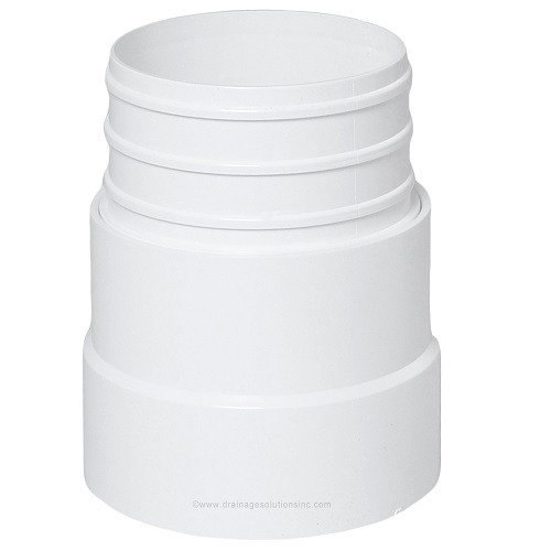 4" PVC DWV Schedule 40 x Corrugated Adapter (Insert x S) Fabricated