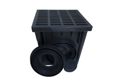 NDS 24" Two Hole Catch Basin Kit w/ Cast Iron Grate