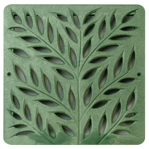 NDS Square Decorative Botanical Grate for 12" Basin - Green (Each) 1218GR