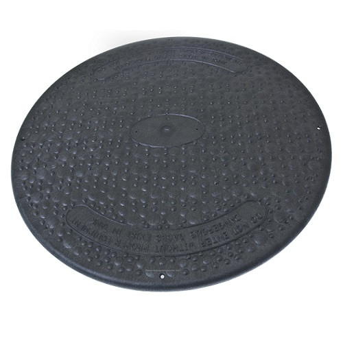 24" Structural Foam Solid Septic Riser Cover - Black