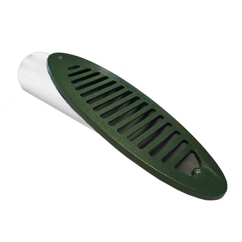4" PVC Sch. 40 Mitered Drain w/Green HDPE Grate