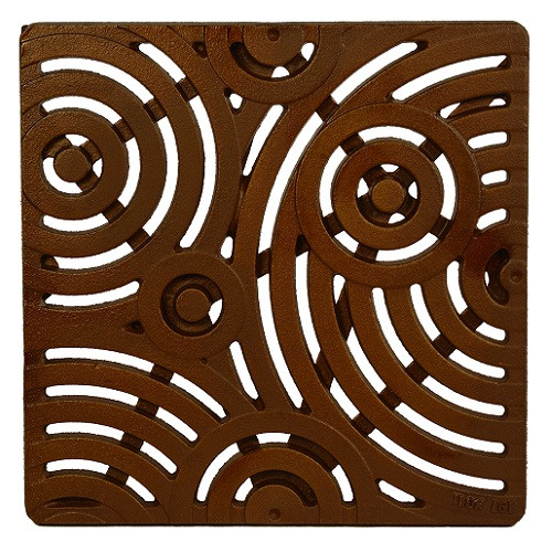 Iron Age Baked on Oil Finish Cast Iron Oblio Grate for 12" Basin