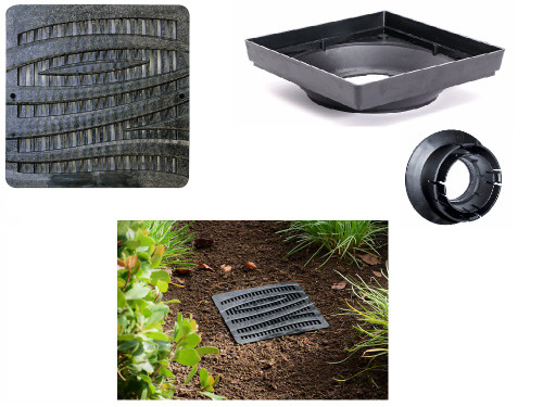 NDS 12" Low Profile Kit w/ Black Wave Grate