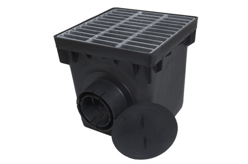 NDS 12" Four Hole Basin Kit w/ Galvanized Metal Grate 1204MTLKIT
