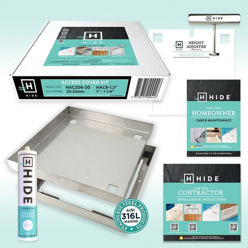 Hide 8" Access Cover Kit, 1" - 1 1/4"  HAC8-1.2