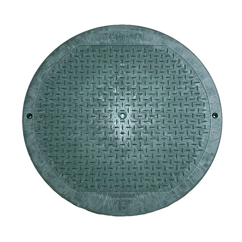 15" Round Cover - Lid - Green (Each)