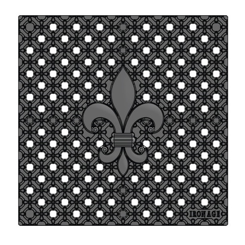 12" Catch Basin Kit w/ Cast Iron Decorative Creole Grate