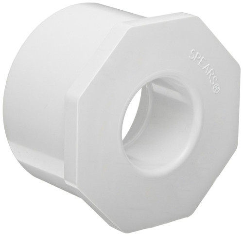 Primex PVC Bushing/Reducer – 2 Inch X 1 Inch Slip X Slip, Schedule 40, For Plumbing & DIY Projects