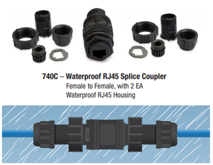 Platinum Tools 741C Waterproof RJ45 Bulkhead Coupler Clam Platinum Tools 741C Waterproof RJ45 Bulkhead Coupler Clam