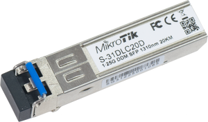 Mikrotik S-31DLC20D SFP module 1.25G SM 20km 1310nm Mikrotik S-31DLC20D SFP module 1.25G SM 20km 1310nm