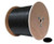 Coaxial Cable, RG59 Siamese - Direct Burial, 20AWG Solid BC Conductor w/95% BC Braided Shield and 18/2 Stranded BC Power Cable, CCTV, 1000' Wooden Spool – Black Coaxial Cable, RG59 Siamese - Direct Burial, 20AWG Solid BC Conductor w/95% BC Braided Shield and 18/2 Stranded BC Power Cable, CCTV, 1000' Wooden Spool – Black