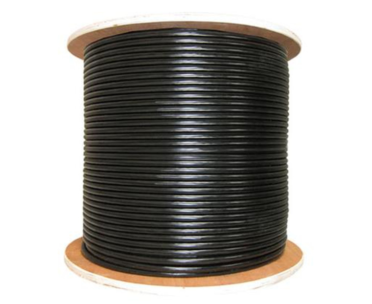 CAT6 Outdoor Bulk Ethernet Cable, Direct Burial Solid Copper UTP UV, 23 AWG 1000'