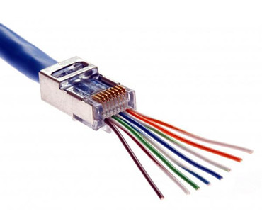 Quick Install RJ45 Shielded CAT5E Connector - Feed Through ... cat5e connector wiring diagram 