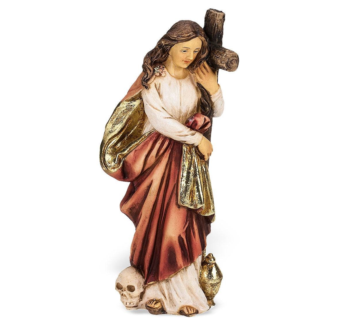 St. Mary Magdalene Hand Painted Resin Statue - 4